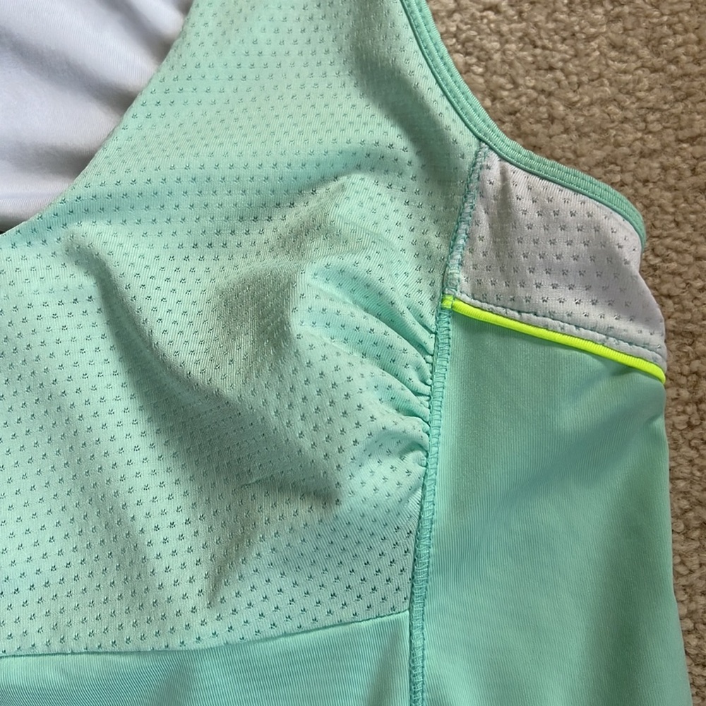 Lucky in LOVE Seafoam green tennis tank - Large - Picture 3 of 7
